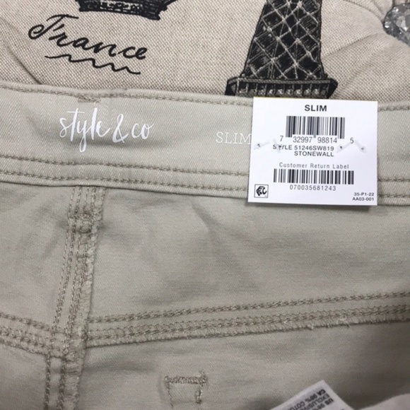 Style & Co Tummy-Control Slim-Leg Jeans - Picture 4 of 7